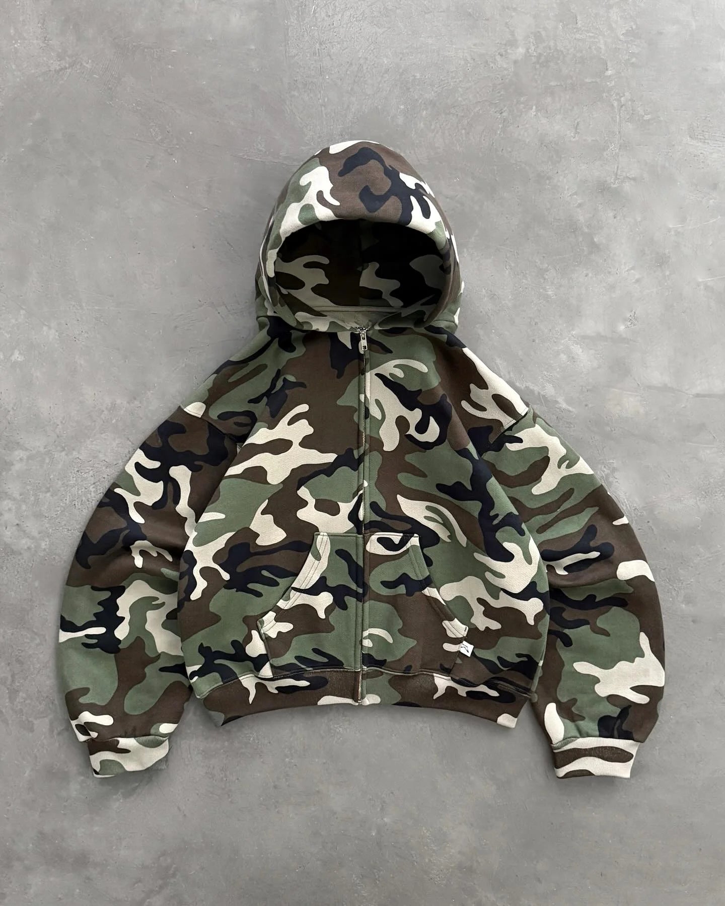Camouflage Zip-Up Hoodie