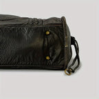Vintage Washed Soft Leather Tote Bag