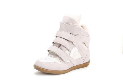Velvet Leather Tape Shoes