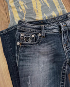 Crystal Miss Me Wide-Leg Jeans