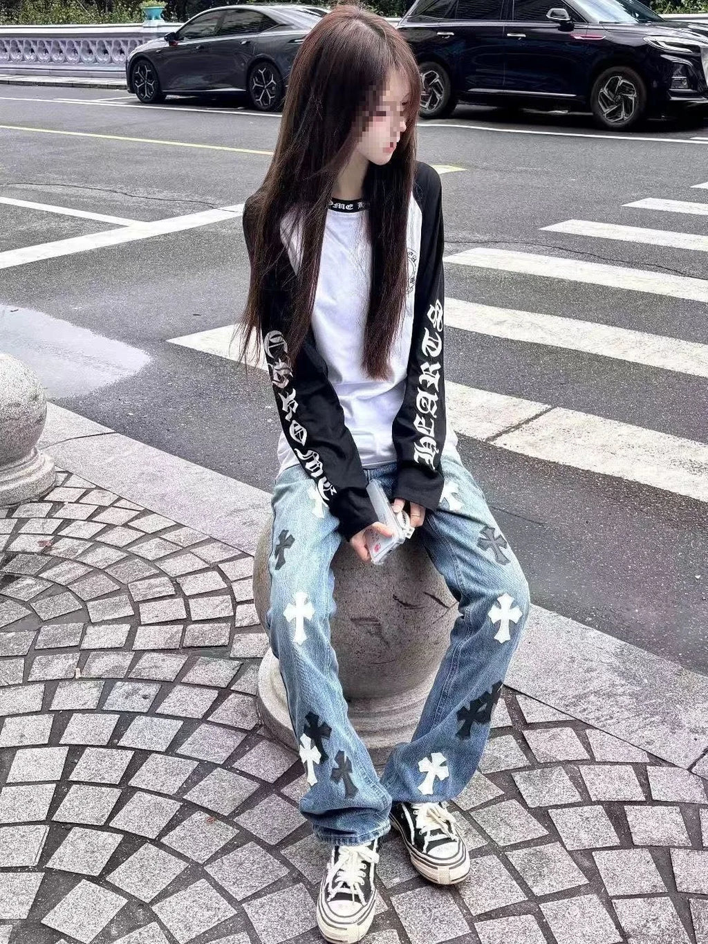 Long Sleeve Blue Top