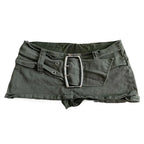 low waist mini denim skirt