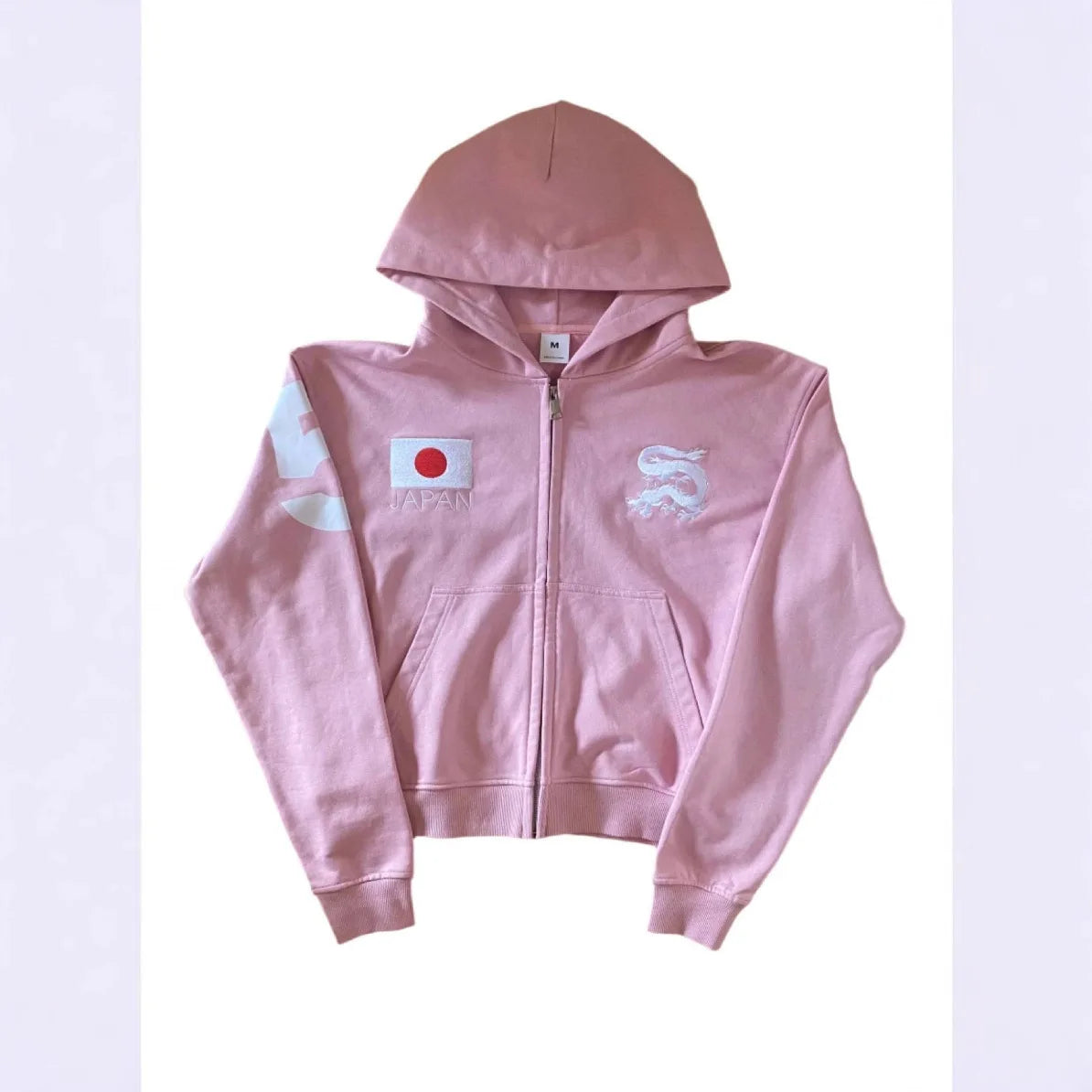 2025 Fashion  Hoodie Long Sleeve Trend New Y2k Pink Japan Embroidered Hoodie Retro Coat Street Trend Top Sportswear - Planet Missy