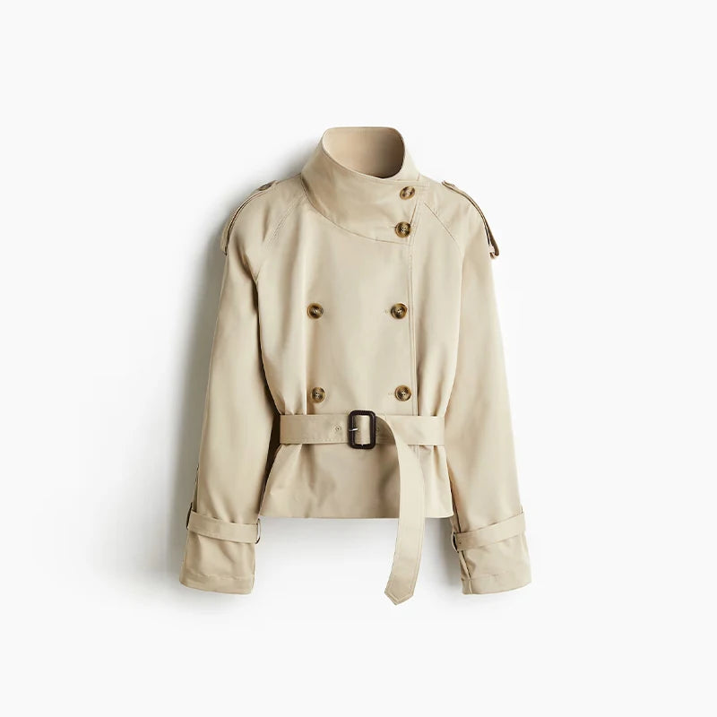 Turtleneck Trench Coat - Planet Missy