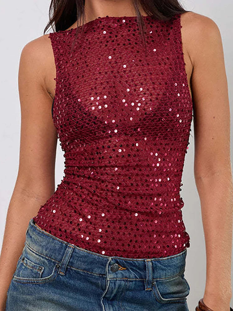 Sequin Casual Top - Planet Missy