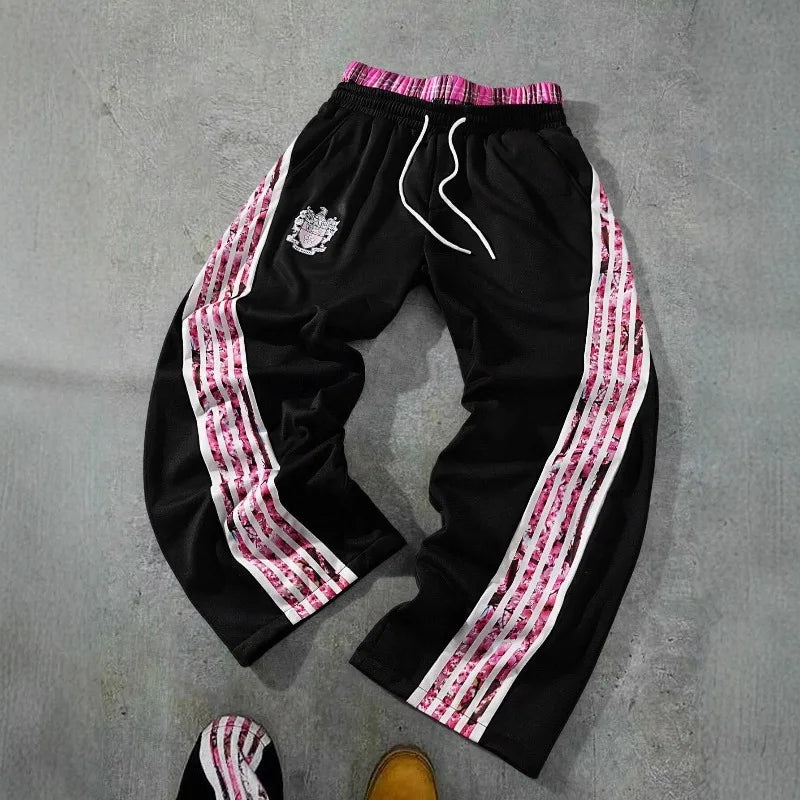 Pink Stripe Track Pants - Planet Missy