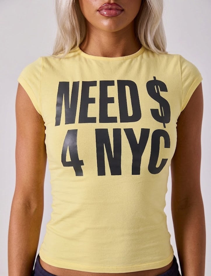 Need Money 4 NYC Graphic Baby Tee