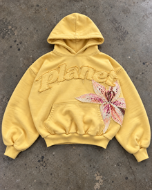Planet Missy Appliqué Hoodie – PRE ORDER  Yellow - Planet Missy