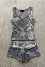 Urban Camo Script Tank Top - Planet Missy