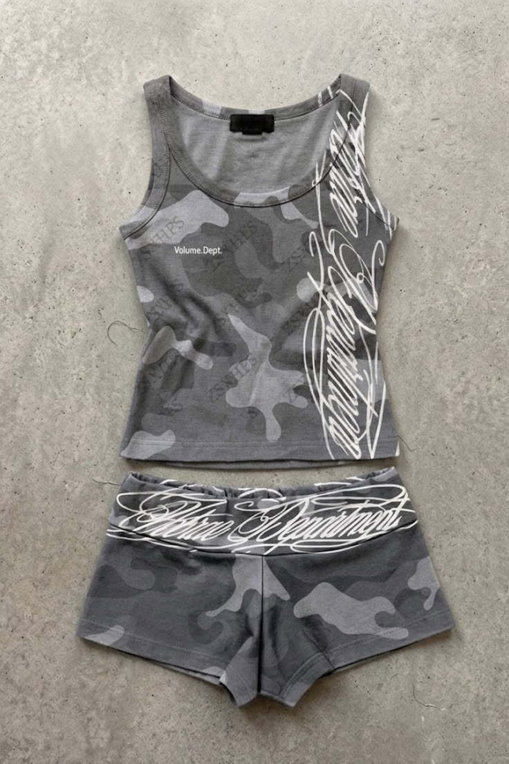 Urban Camo Script Tank Top - Planet Missy