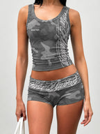 Urban Camo Script Tank Top - Planet Missy