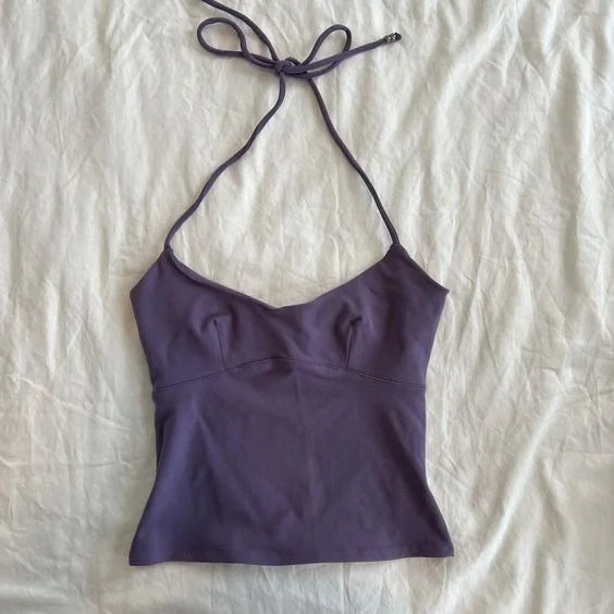 Purple Halter Sling Top - Planet Missy