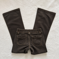Y2K Brown Flared Jeans - Planet Missy