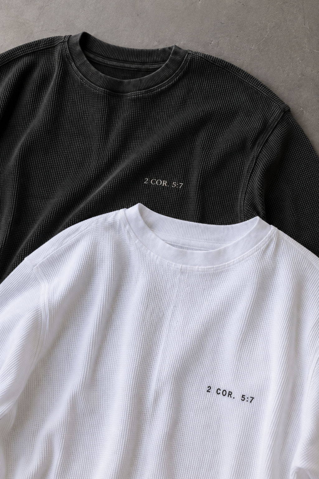 Walk by Faith Lettered Script Long-Sleeve Top - Black and White PRE-ORDER