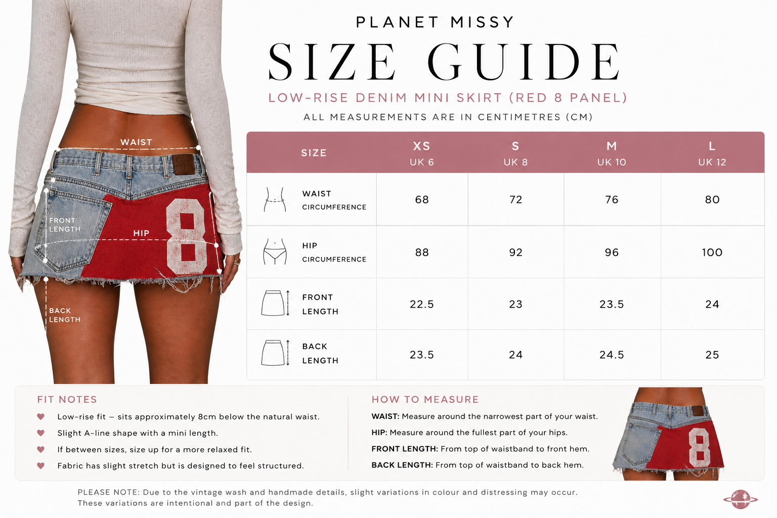 Red Appliqué Skirt - PRE-ORDER - Planet Missy