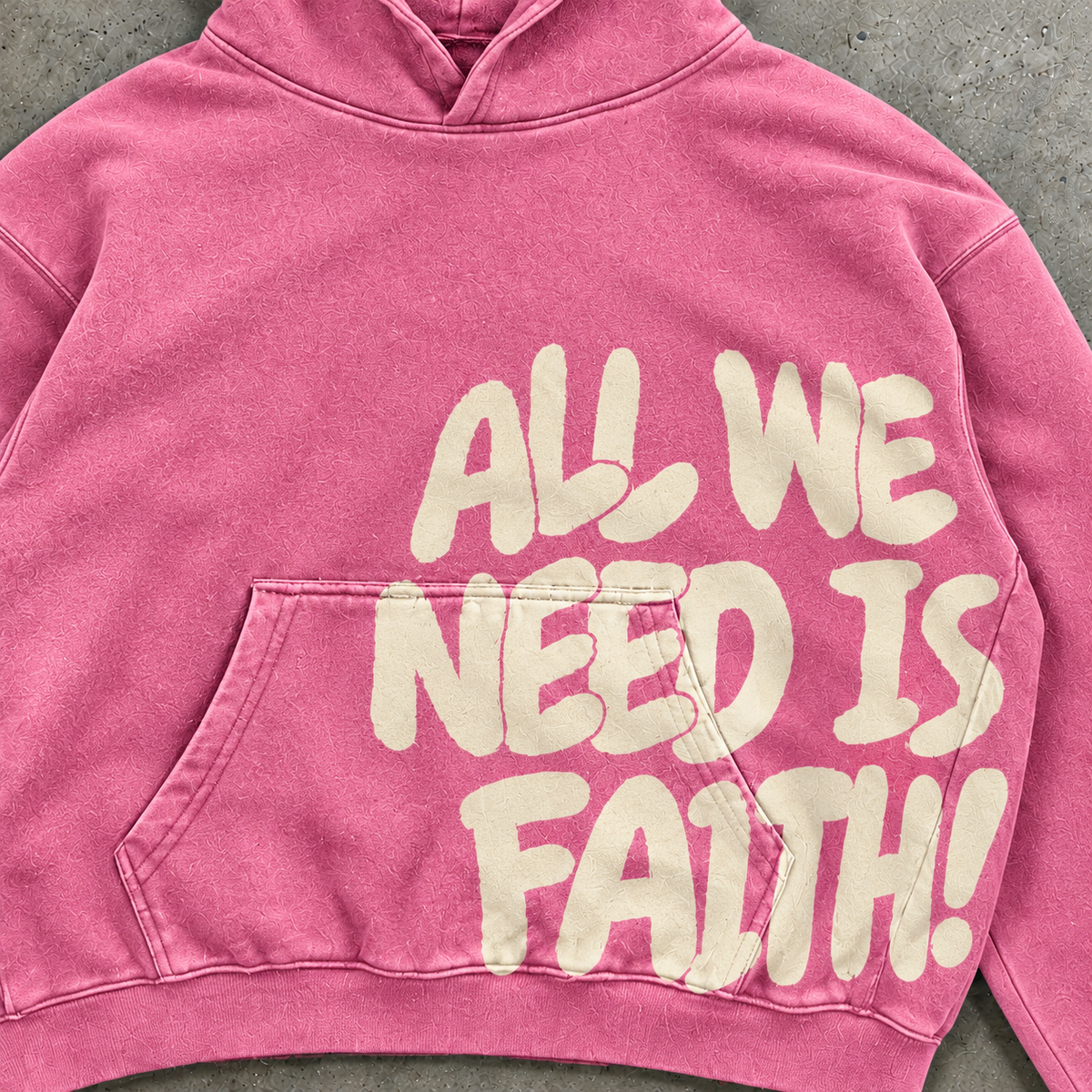 All we need is faith hoodie - Pink PRE-ORDER
