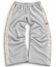 Distressed Sweatpants - PRE-ORDER Wide Leg Grey Sweatpants - Planet Missy