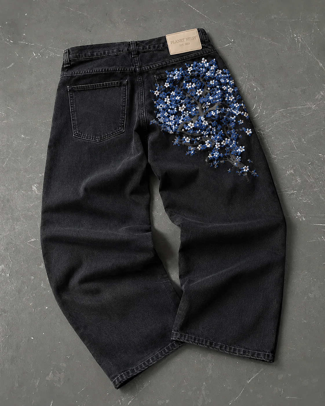 Midnight Sakura Jeans - PRE-ORDER