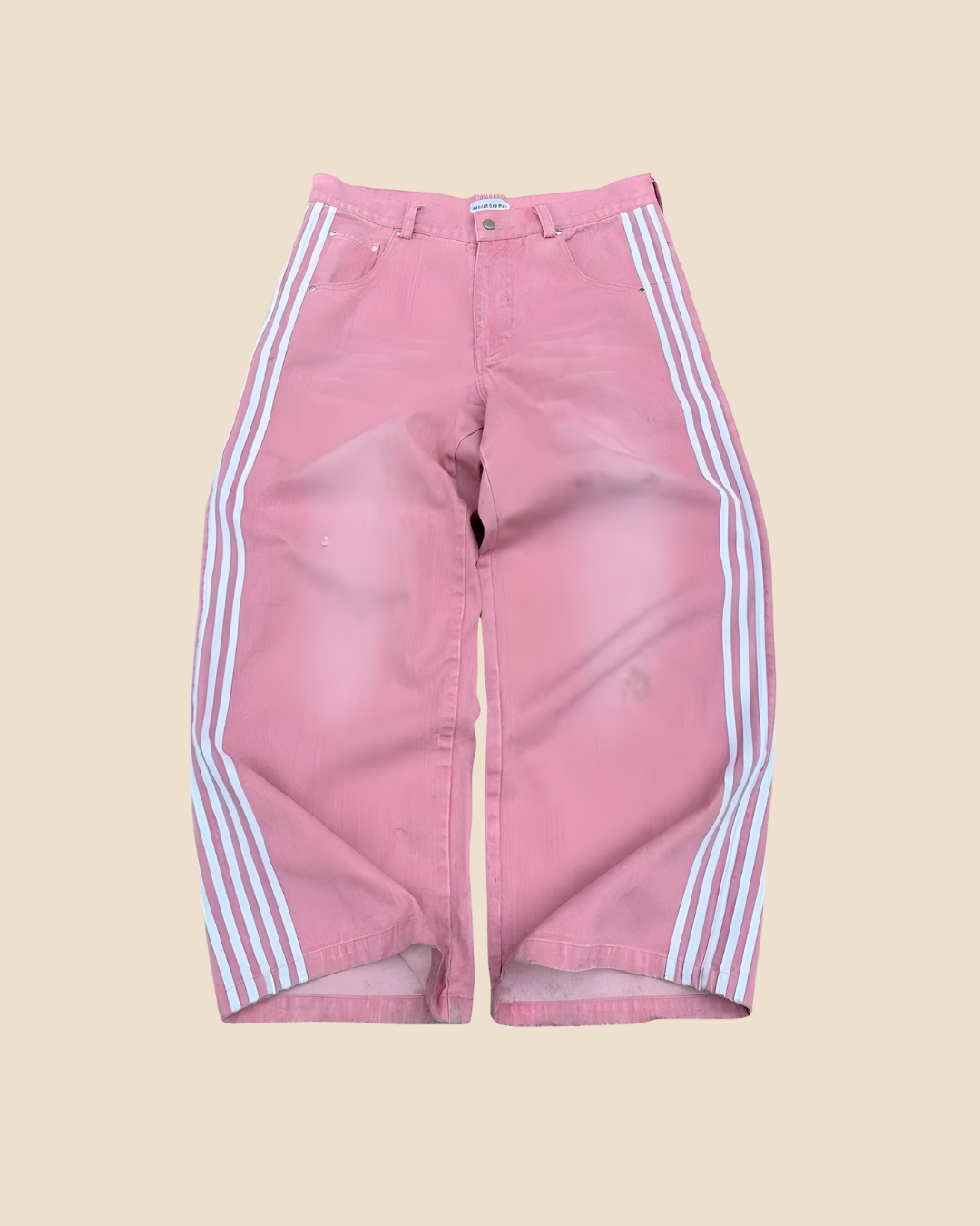 Jeans aus gestreiftem Denim