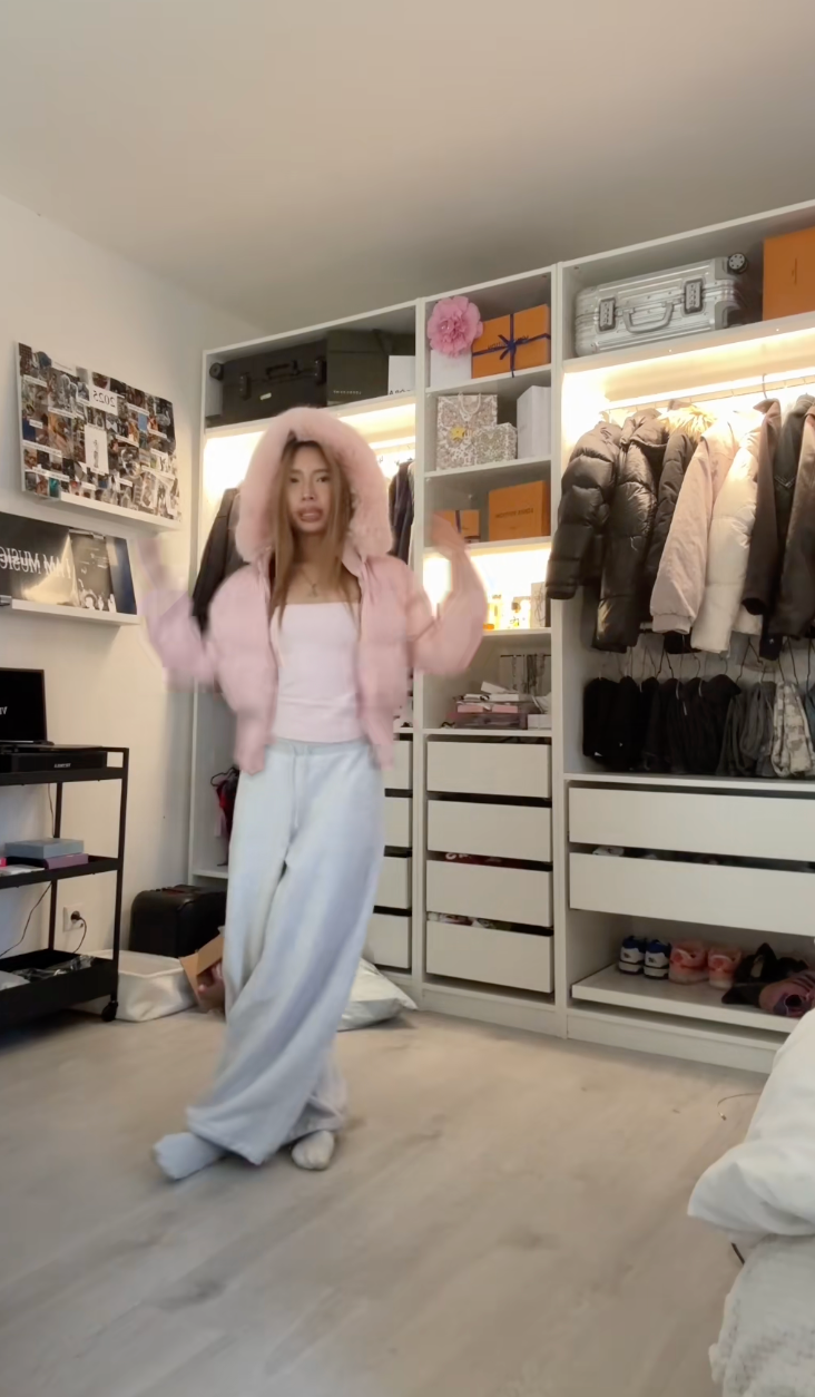 Pink Parkas Coat